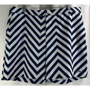 ARGYLE GRANT Royal Navy Blue and White Chevron Swim Trunks Shorts Size 38 NWT